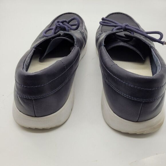 UGG mens Catton Leather Navy blue Boat Shoes loafers Size 13 slip on casual main image 4